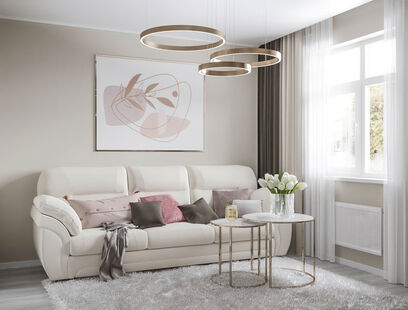 Фото № 3: Дизайн-проект трехкомнатной квартиры 77.7  м² Современный стиль для ЖК в г. Санкт-Петербург