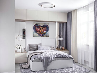 Фото № 4: Дизайн-проект трехкомнатной квартиры 77.7  м² Современный стиль для ЖК в г. Санкт-Петербург