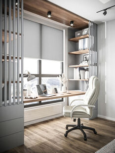 Фото № 3: Дизайн-проект однокомнатной квартиры 41.8  м² Современный стиль для ЖК Черная речка