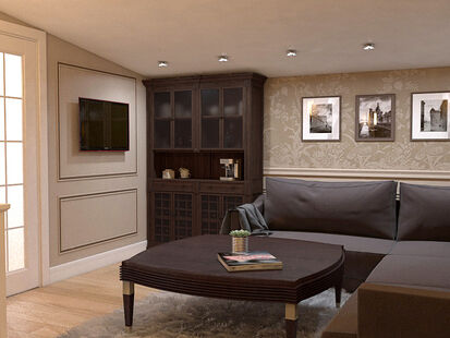 Фото № 1: Дизайн-проект дома/коттеджа 48.98  м² Стиль Современная классика для трехэтажного коттеджа в г. подольск