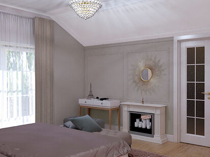 Фото № 4: Дизайн-проект дома/коттеджа 48.98  м² Стиль Современная классика для трехэтажного коттеджа в г. подольск