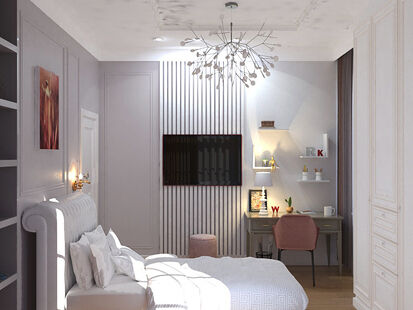 Фото № 1: Дизайн-проект дома/коттеджа 48.26  м² Стиль Современная классика для трехэтажного коттеджа в г. подольск