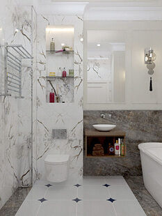 Фото № 6: Дизайн-проект дома/коттеджа 48.26  м² Стиль Современная классика для трехэтажного коттеджа в г. подольск