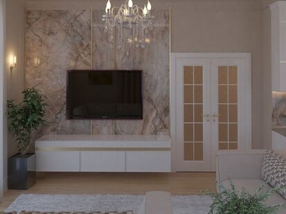 Фото № 5: Дизайн-проект дома/коттеджа 46.85  м² Стиль Современная классика для трехэтажного коттеджа в г. подольск