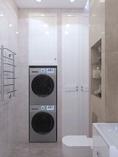 Фото № 4: Дизайн-проект дома/коттеджа 46.85  м² Стиль Современная классика для трехэтажного коттеджа в г. подольск