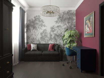 Фото № 2: Дизайн-проект дома/коттеджа 122.05  м² Стиль Эклектика для этажа частного дома в днп белаго