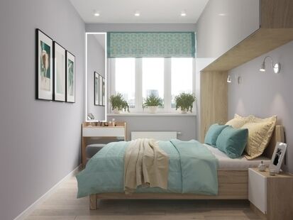 Фото № 4: Дизайн-проект трехкомнатной квартиры 82.5  м² Скандинавский стиль для ЖК Сколковский