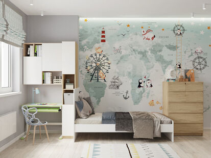 Фото № 3: Дизайн-проект трехкомнатной квартиры 82.5  м² Скандинавский стиль для ЖК Сколковский