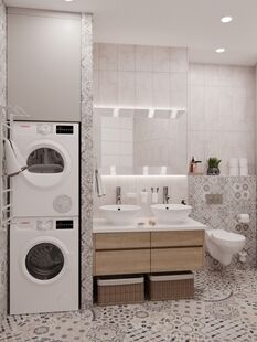 Фото № 2: Дизайн-проект трехкомнатной квартиры 82.5  м² Скандинавский стиль для ЖК Сколковский