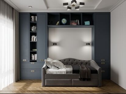 Фото № 5: Дизайн-проект дома/коттеджа 87.75  м² Современный стиль для этажа многоуровневой квартиры в г. пушкино