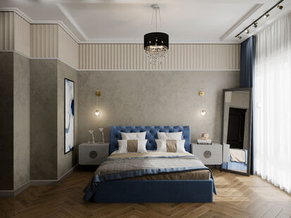 Фото № 2: Дизайн-проект дома/коттеджа 87.75  м² Современный стиль для этажа многоуровневой квартиры в г. пушкино