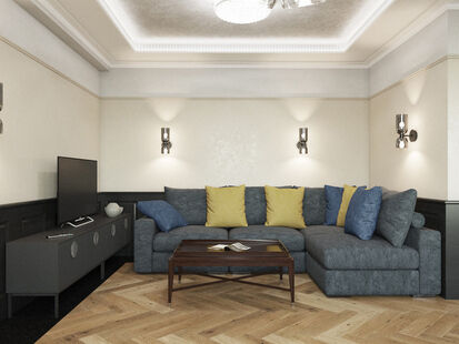 Фото № 5: Дизайн-проект дома/коттеджа 92.39  м² Современный стиль для этажа многоуровневой квартиры в г. пушкино