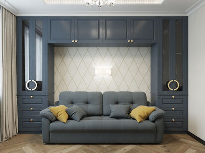 Фото № 2: Дизайн-проект дома/коттеджа 92.39  м² Современный стиль для этажа многоуровневой квартиры в г. пушкино