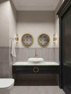 Фото № 4: Дизайн-проект дома/коттеджа 92.39  м² Современный стиль для этажа многоуровневой квартиры в г. пушкино