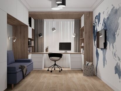 Фото № 6: Дизайн-проект дома/коттеджа 86.81  м² Стиль Эклектика для частного дома в г. москва