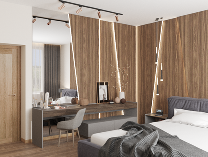 Фото № 3: Дизайн-проект дома/коттеджа 162.48  м² стиль Модернизм для ЖК Этажа частного дома в пос. Вешки