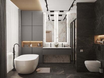 Фото № 6: Дизайн-проект дома/коттеджа 162.48  м² стиль Модернизм для ЖК Этажа частного дома в пос. Вешки