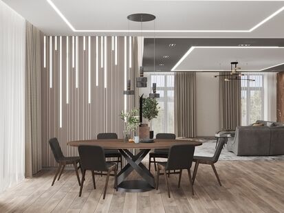 Фото № 5: Дизайн-проект дома/коттеджа 164.77  м² стиль Модернизм для этажа частного дома в пос. вешки