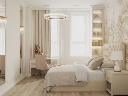 Фото № 5: Дизайн-проект трехкомнатной квартиры 59.5  м² Стиль Современная классика для ЖК Манифест