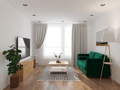 Фото № 2: Дизайн-проект трехкомнатной квартиры 58.7  м² Стиль Контемпорари для ЖК Михайловский парк