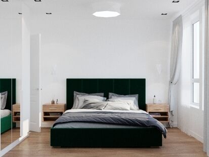 Фото № 4: Дизайн-проект трехкомнатной квартиры 58.7  м² Стиль Контемпорари для ЖК Михайловский парк