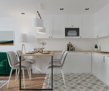 Фото № 5: Дизайн-проект трехкомнатной квартиры 58.7  м² Стиль Контемпорари для ЖК Михайловский парк