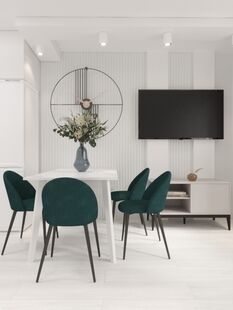 Фото № 1: Дизайн-проект кухни-гостиной 17.6  м² Современный стиль для ЖК Эммануил