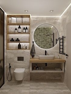 Фото № 6: Дизайн-проект двухкомнатной квартиры 68.2  м² Стиль Лофт для ЖК Дом на Энтузиастов