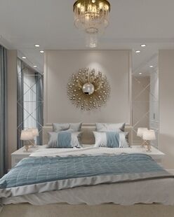 Фото № 4: Дизайн-проект двухкомнатной квартиры 64.24  м² Стиль Современная классика для ЖК Филатов Луг