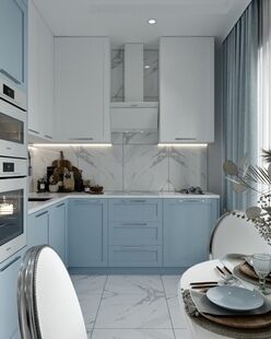 Фото № 3: Дизайн-проект двухкомнатной квартиры 64.24  м² Стиль Современная классика для ЖК Филатов Луг