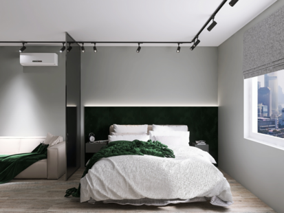 Фото № 2: Дизайн-проект квартиры-студии 30.99  м² стиль Модернизм для ЖК Московский