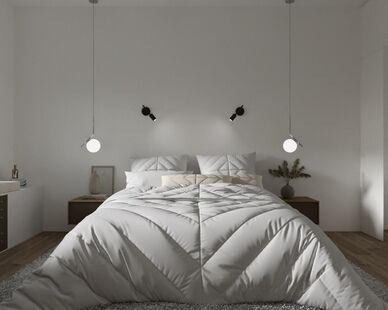 Фото № 6: Дизайн-проект двухкомнатной квартиры 37.76  м² Современный стиль для ЖК River Noure