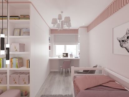 Фото № 6: Дизайн-проект двухкомнатной квартиры 61.98  м² Современный стиль для ЖК Театральный парк