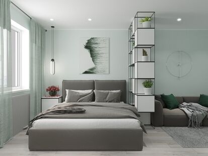 Фото № 5: Дизайн-проект двухкомнатной квартиры 61.98  м² Современный стиль для ЖК Театральный парк