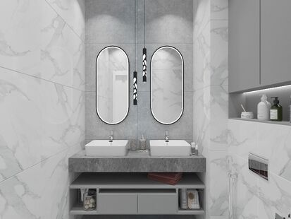 Фото № 4: Дизайн-проект двухкомнатной квартиры 61.98  м² Современный стиль для ЖК Театральный парк