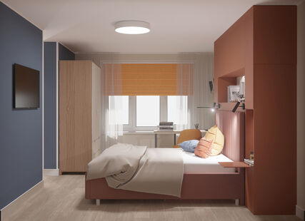 Фото № 5: Дизайн-проект однокомнатной квартиры 21.96  м² Стиль Контемпорари для апарт-комплекса в сокольниках