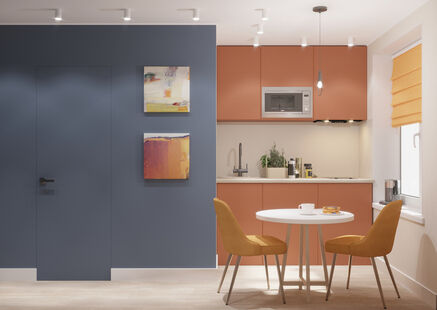 Фото № 3: Дизайн-проект однокомнатной квартиры 21.96  м² Стиль Контемпорари для апарт-комплекса в сокольниках