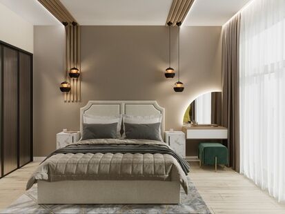 Фото № 2: Дизайн-проект двухкомнатной квартиры 71.18  м² стиль Модернизм для ЖК в г. Калининград