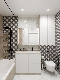 Фото № 6: Дизайн-проект двухкомнатной квартиры 71.18  м² стиль Модернизм для ЖК в г. Калининград