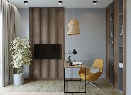 Фото № 5: Дизайн-проект трехкомнатной квартиры 69.5  м² Современный стиль для ЖК Северный квартал