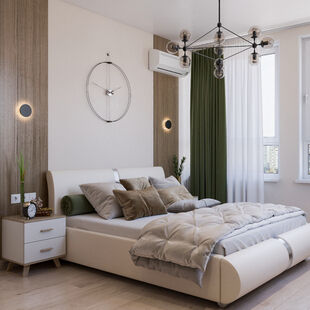 Фото № 1: Дизайн-проект четырехкомнатной квартиры 76.7  м² Стиль Контемпорари для ЖК Скандинавия