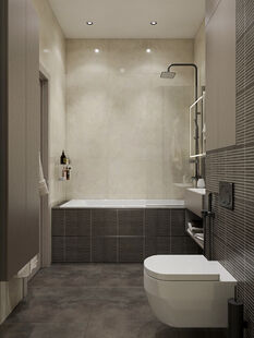 Фото № 6: Дизайн-проект четырехкомнатной квартиры 76.7  м² Стиль Контемпорари для ЖК Скандинавия