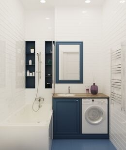 Фото № 2: Дизайн-проект двухкомнатной квартиры 52.6  м² Стиль Минимализм для ЖК Московский