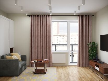 Фото № 3: Дизайн-проект квартиры-студии 23.31  м² Стиль Модернизм для ЖК Андерсен