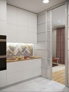 Фото № 2: Дизайн-проект квартиры-студии 23.31  м² Стиль Модернизм для ЖК Андерсен