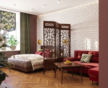 Фото № 3: Дизайн-проект трехкомнатной квартиры 76.1  м² Стиль Модернизм для ЖК Люблинский Парк