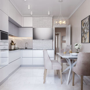 Фото № 2: Дизайн-проект трехкомнатной квартиры 92.3  м² Стиль Модернизм для ЖК Юго-Западный