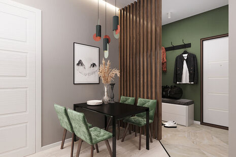 Фото № 2: Дизайн-проект пятикомнатной квартиры 64.0  м² Стиль Современный для ЖК 1147