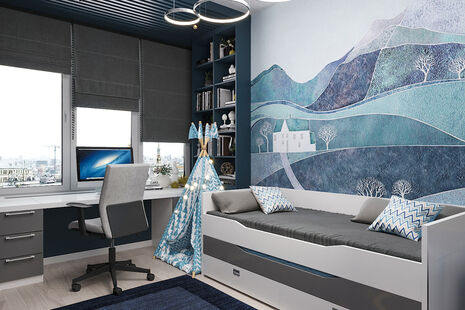 Фото № 3: Дизайн-проект пятикомнатной квартиры 64.0  м² Стиль Современный для ЖК 1147