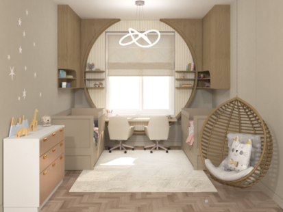 Фото № 6: Дизайн-проект четырехкомнатной квартиры 93.1  м² Стиль Контемпорари для ЖК Спортивный